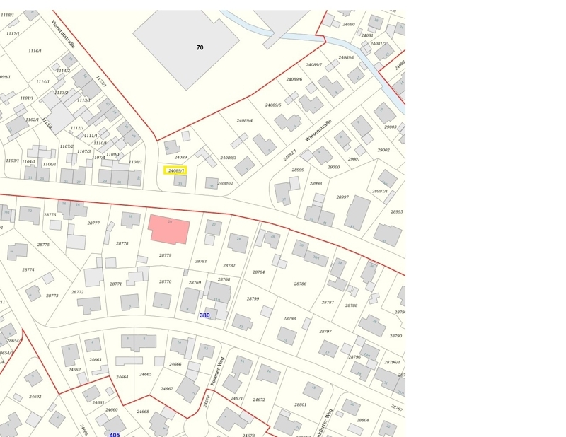 Lageplan gelb gekennzeichnet