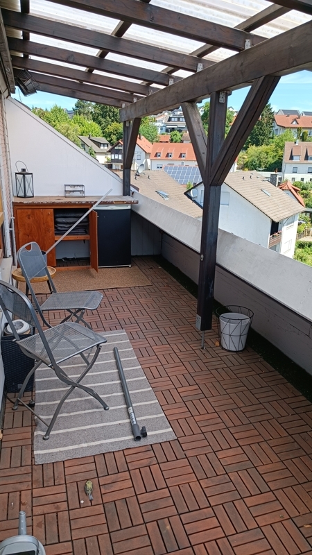 überdachter Balkon