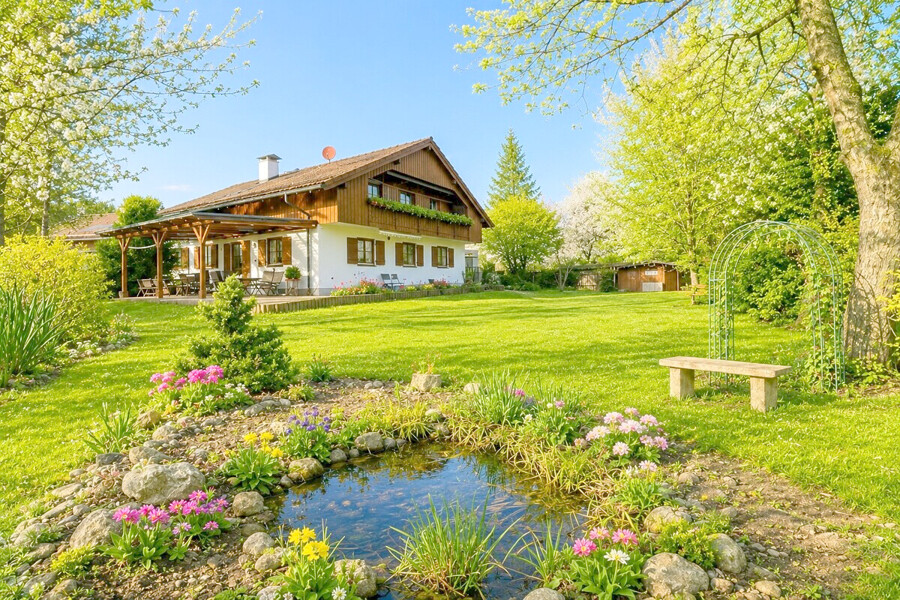 Gartenansicht des Hauses