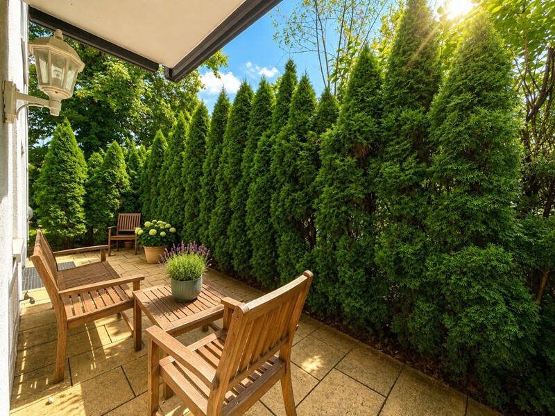 Gemütliche uneinsehbare West-Terrasse