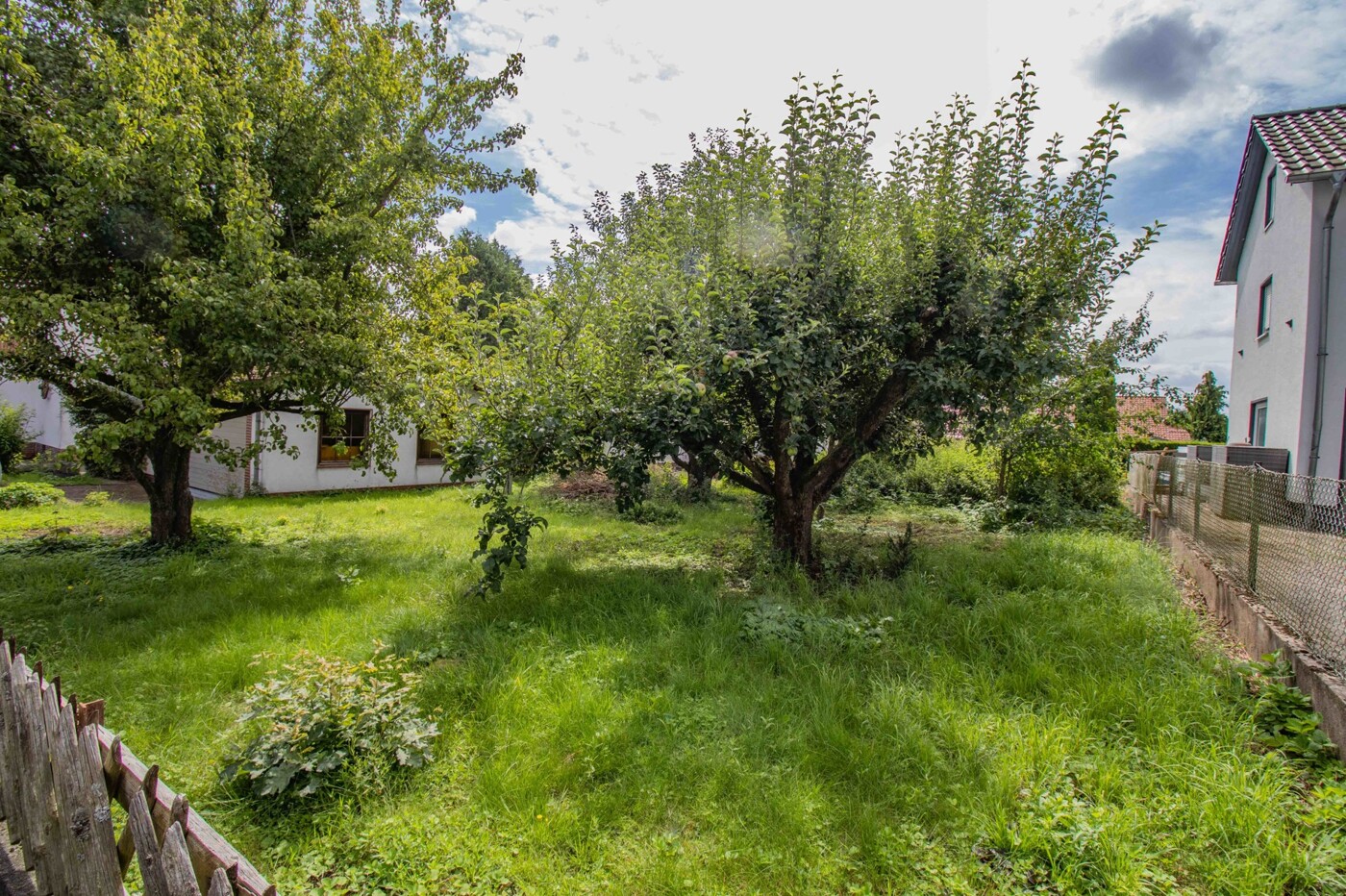 Garten mit Obstbäumen