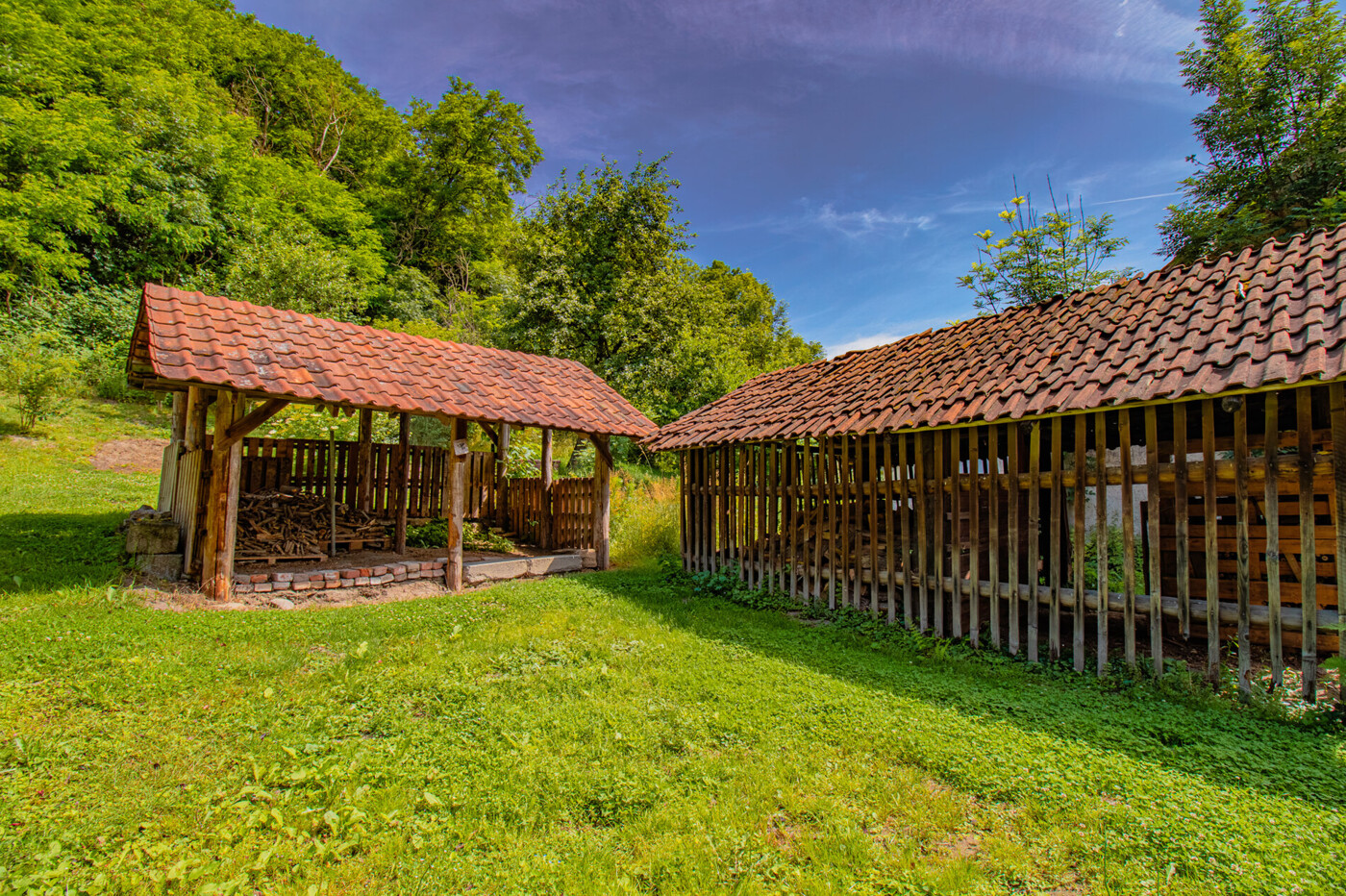 Garten und Schuppen