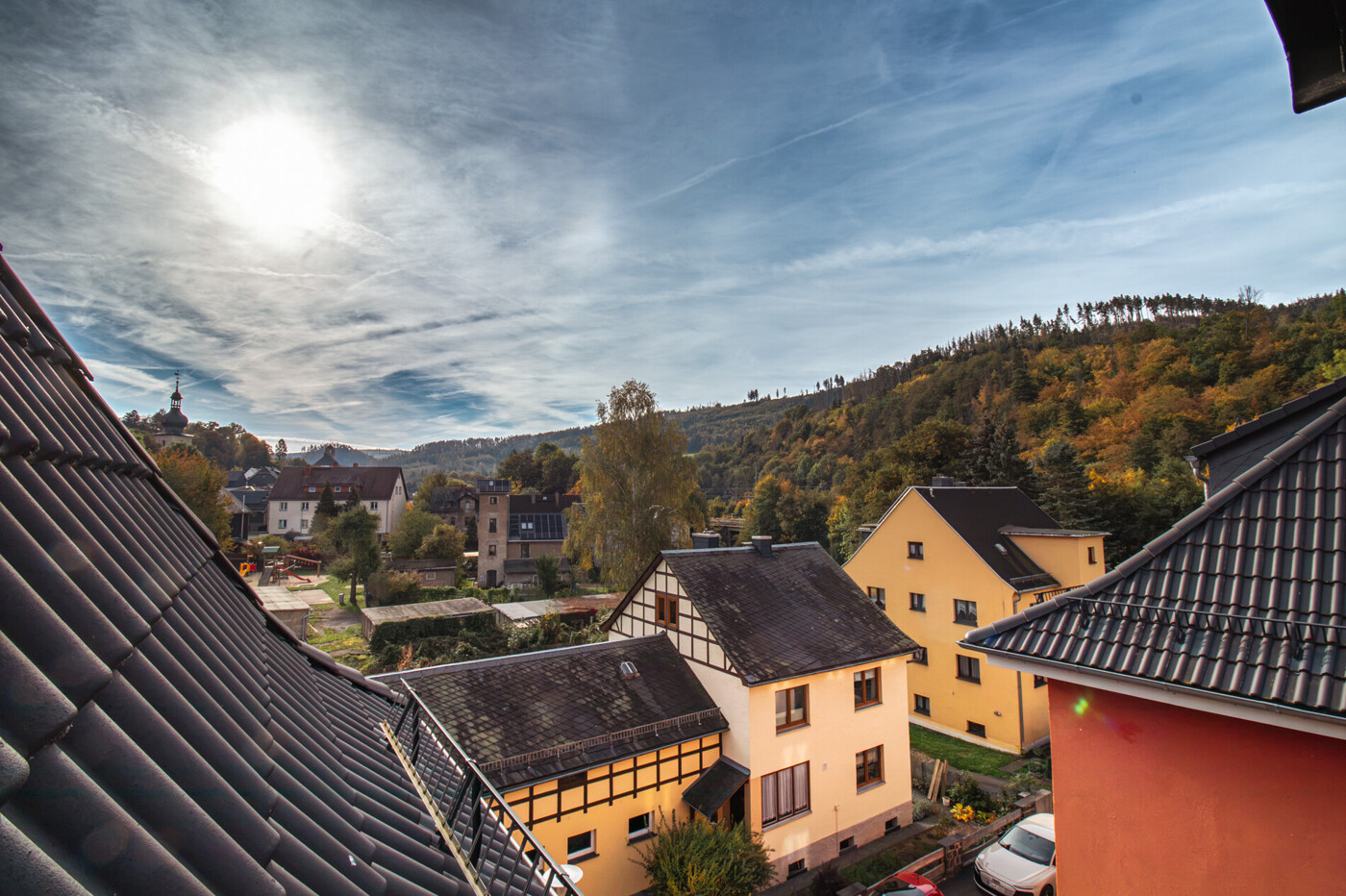 Blick aus dem Wohnzimmer