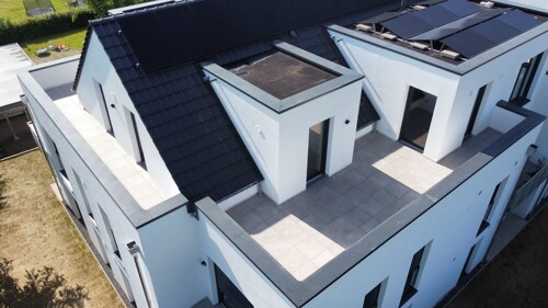 Blick auf einen Balkon