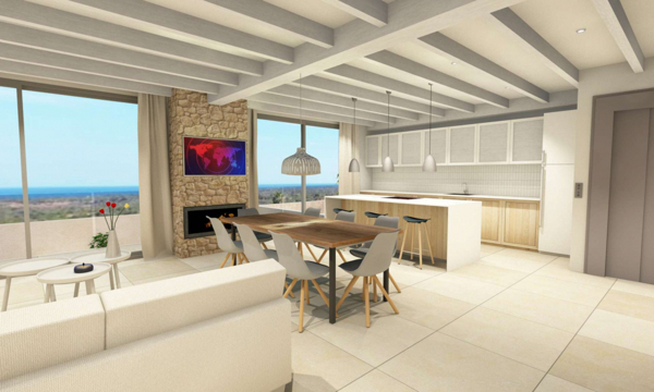 Neubauprojekt Stadthaus in Alqueria Blanca neben Santanyi