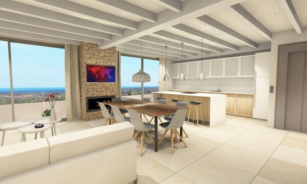 Neubauprojekt Stadthaus in Alqueria Blanca neben Santanyi