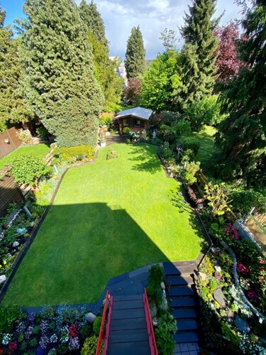 Garten von oben gesehen
