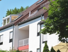 Blick zur Wohnung/Loggia