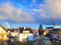 Ausblick mit Regenbogen