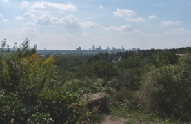 Skylineblick vom Balkon