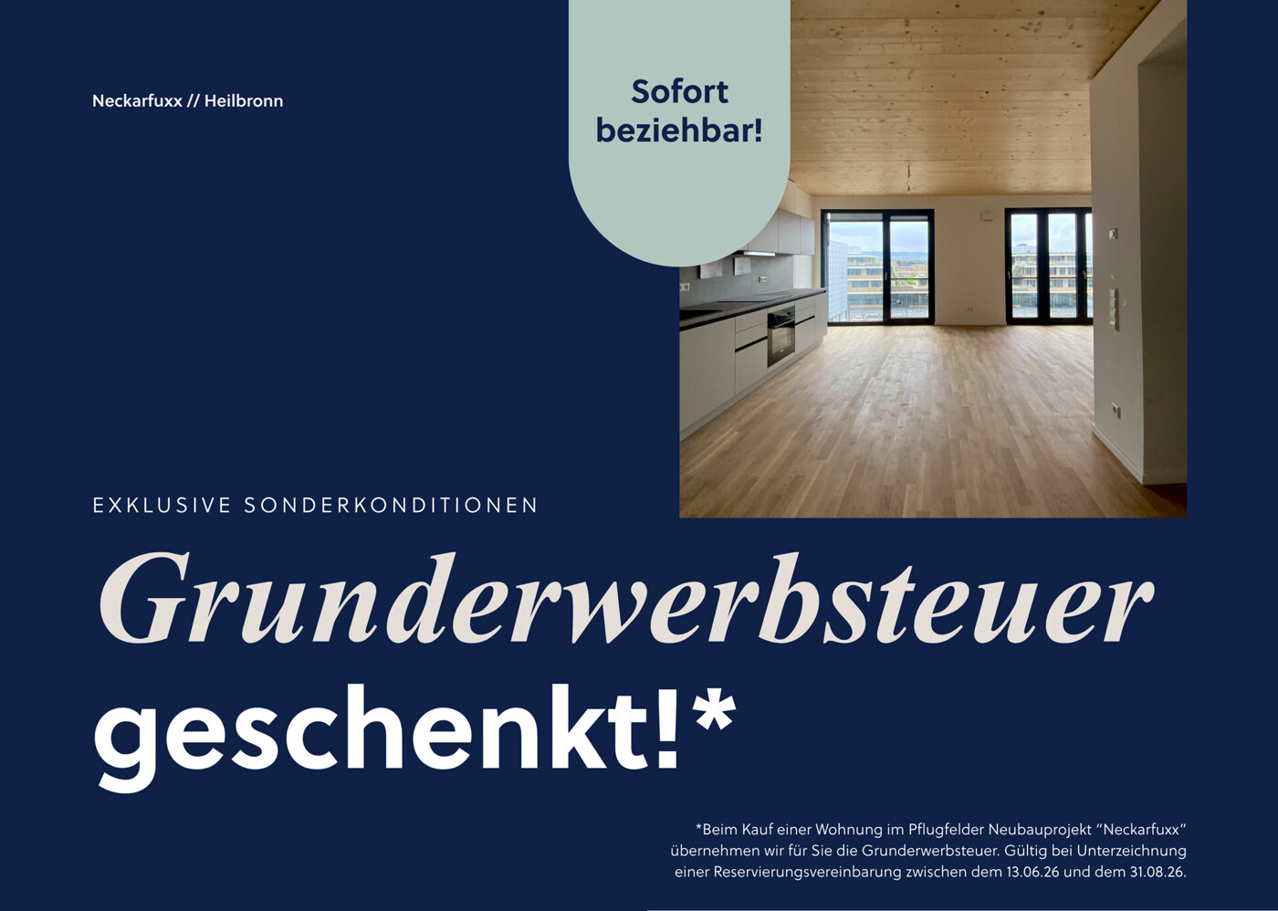 Grunderwerbsteuer geschenkt!
