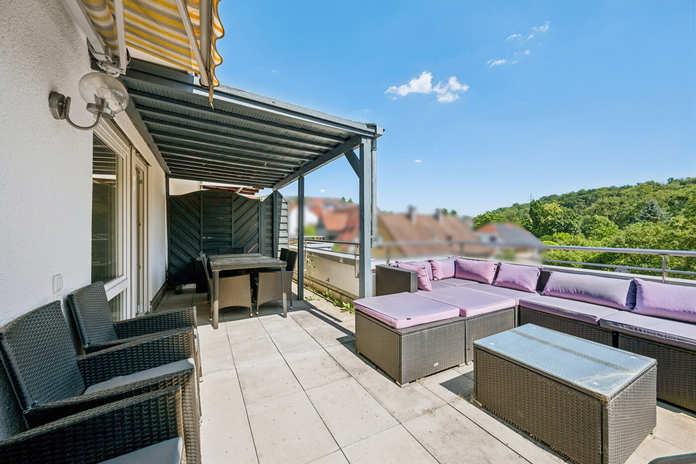 Gigantische Dachterrasse mit Blick