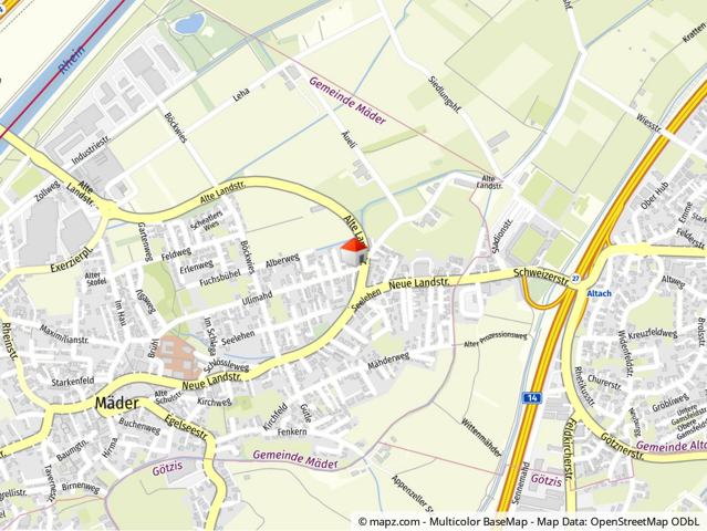 Geolyzer Kartenausschnitt