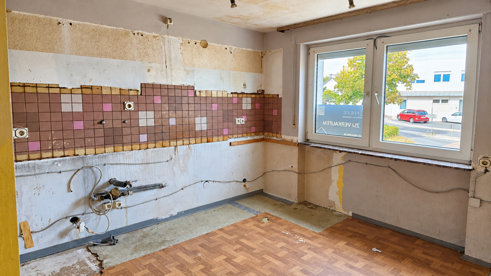 Küchenraum – bereit für eine Neugestaltung nach Ihrem Geschmack
