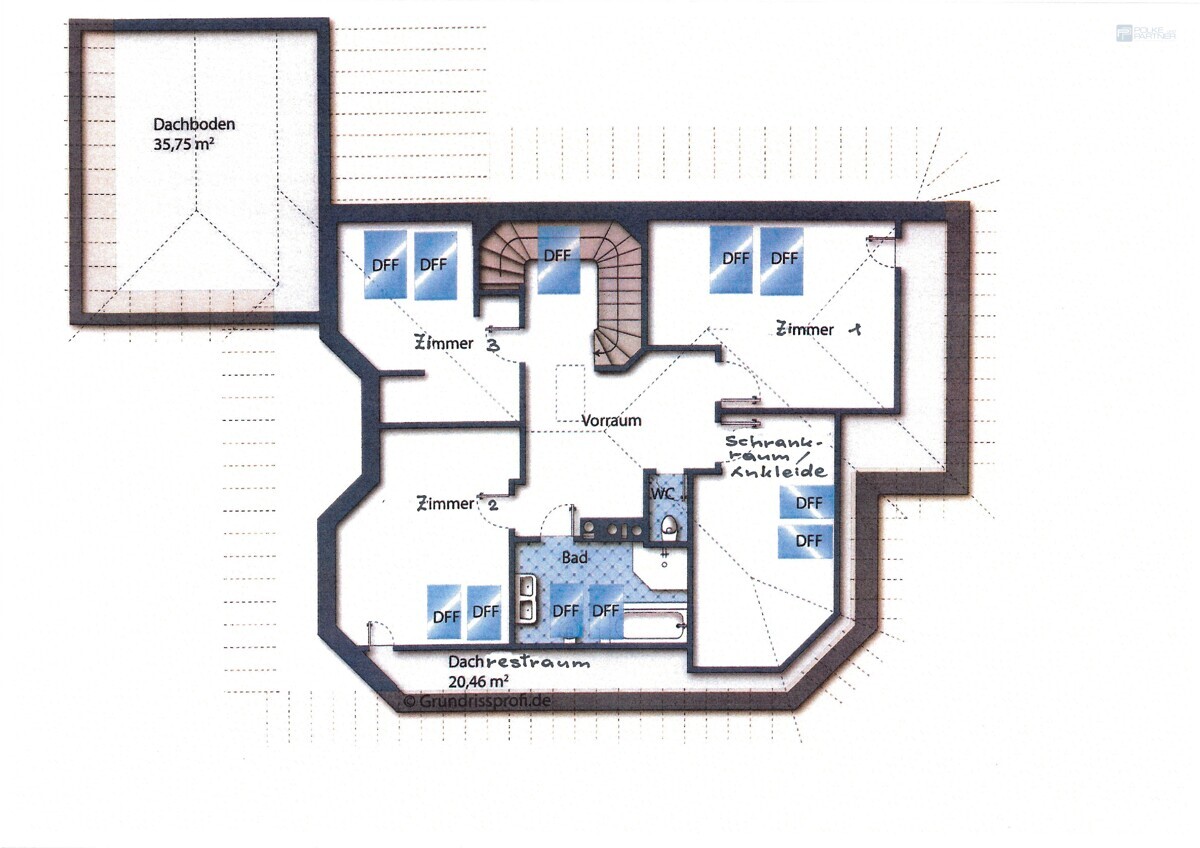 Grundriss Dachgeschoss