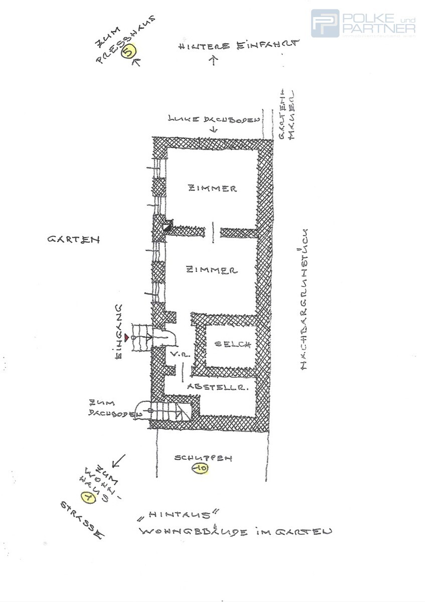 Wohnhaus Nr. 2 auf Lageplan