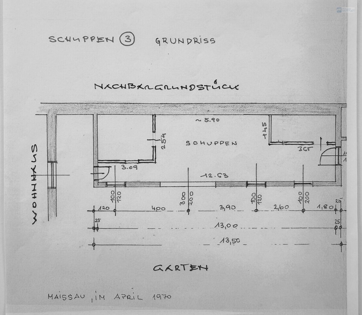 Schuppen Nr. 3 auf Lageplan