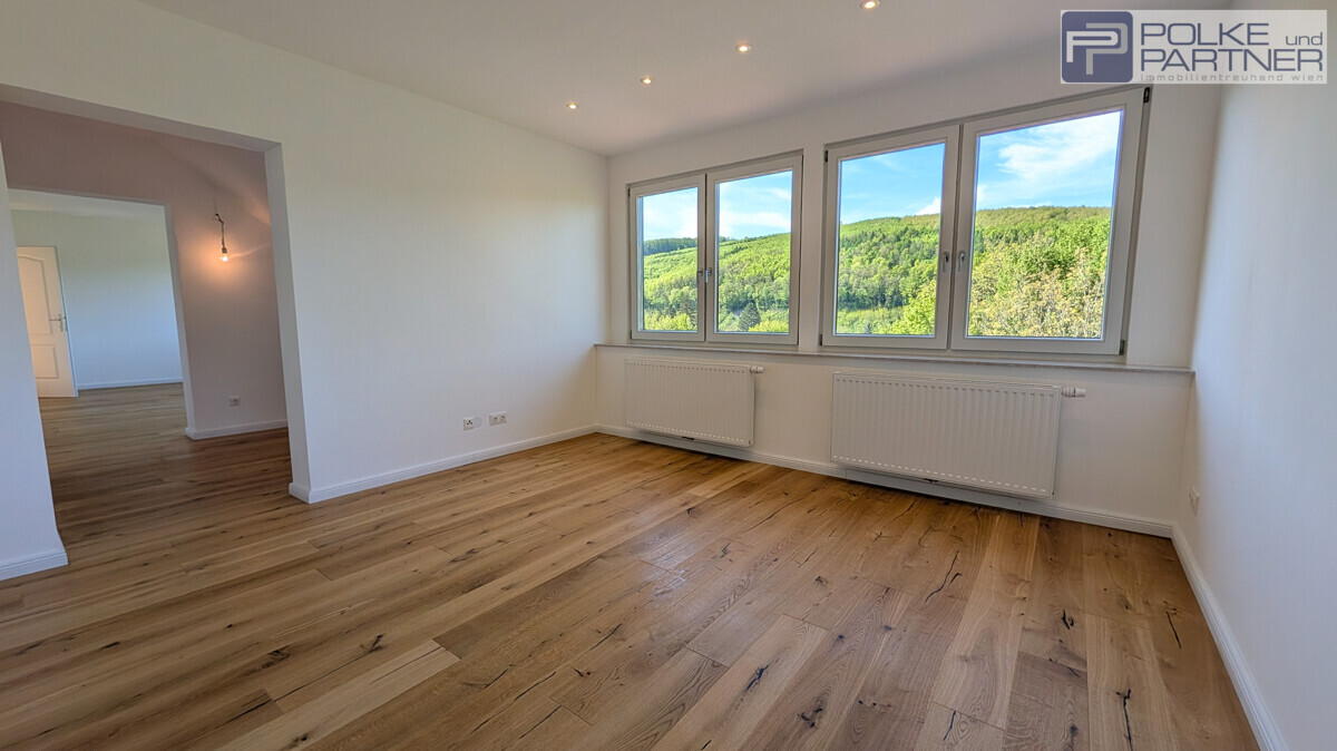 Schlafzimmer mit Wienewaldpanorama
