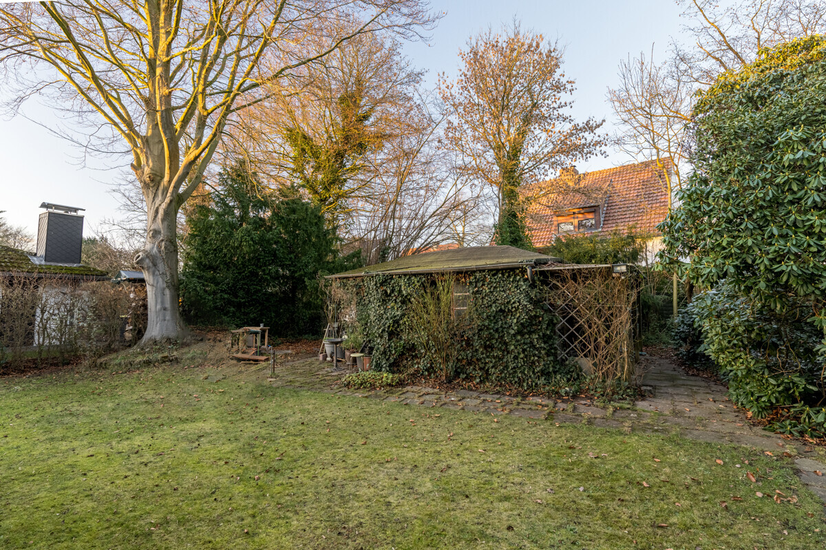 Garten mit Gartenhütte