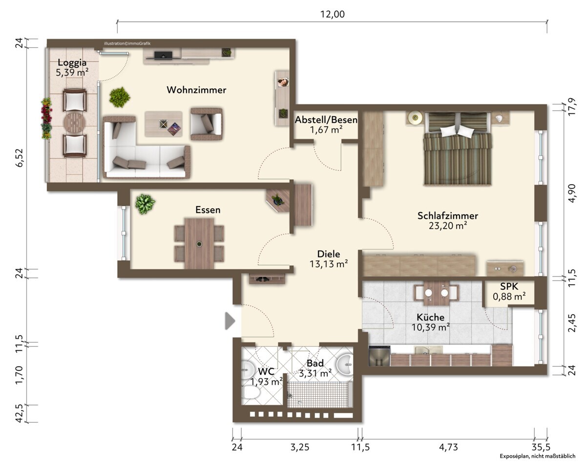 Grundriss 1. OG links
