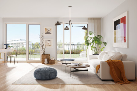 Visualisierung Gartenwohnung Firstliving Foto