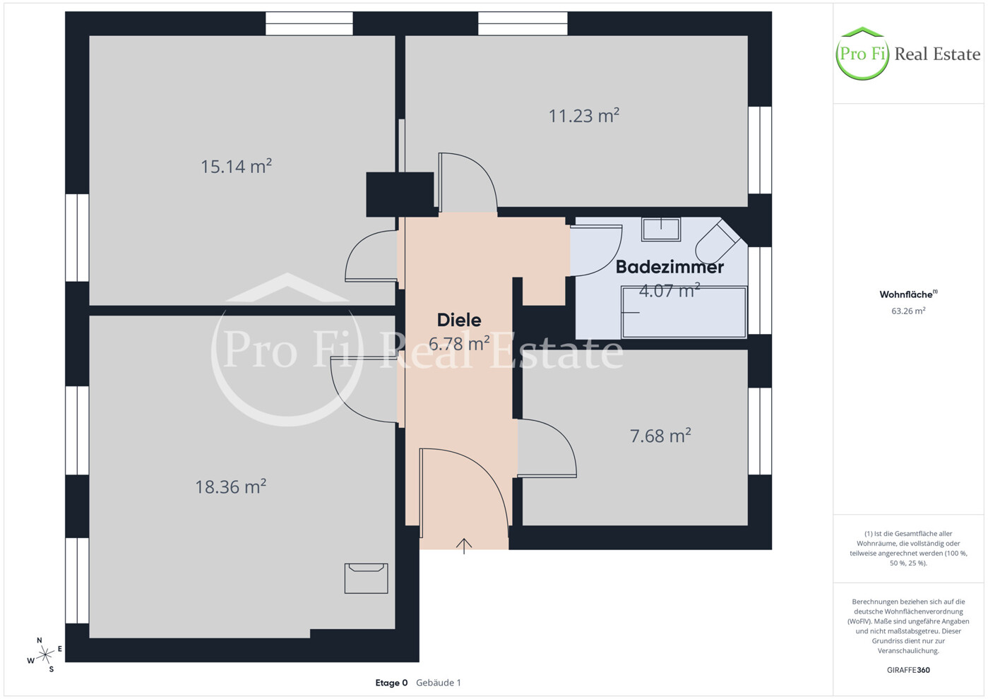 Grundriss 3 Raum