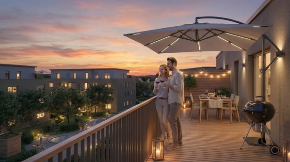 KI - Sonnenuntergang Penthouse