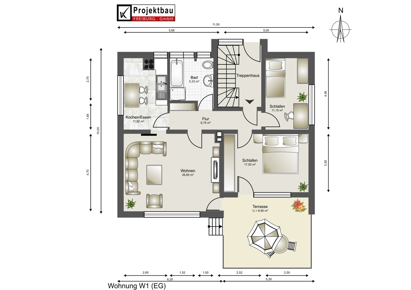 Grundriss Wohnung1 (EG)