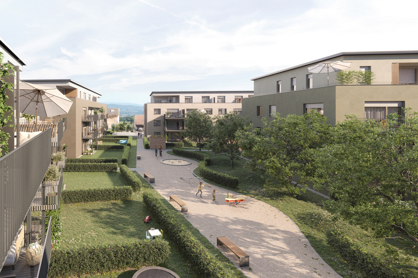 Blick zur Schulstrasse