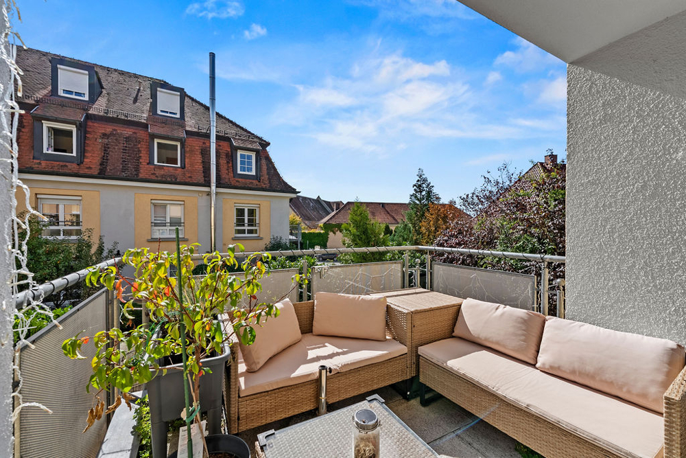 sonniger Balkon