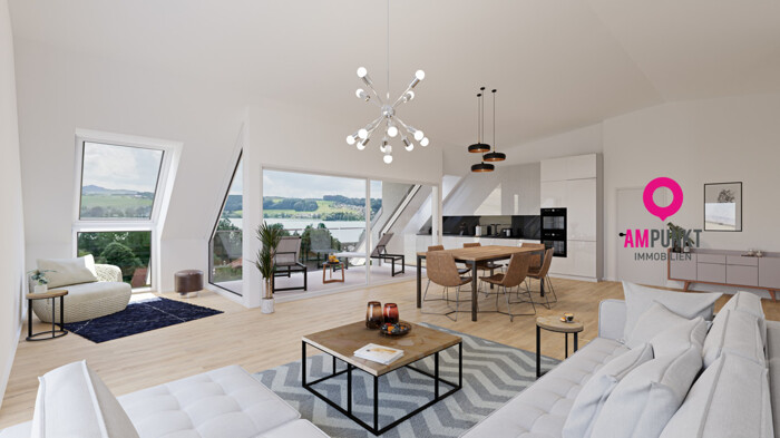 Mattsee: Exklusiver Erstbezug mit Panorama-Seeblick und privatem Garten - Bild
