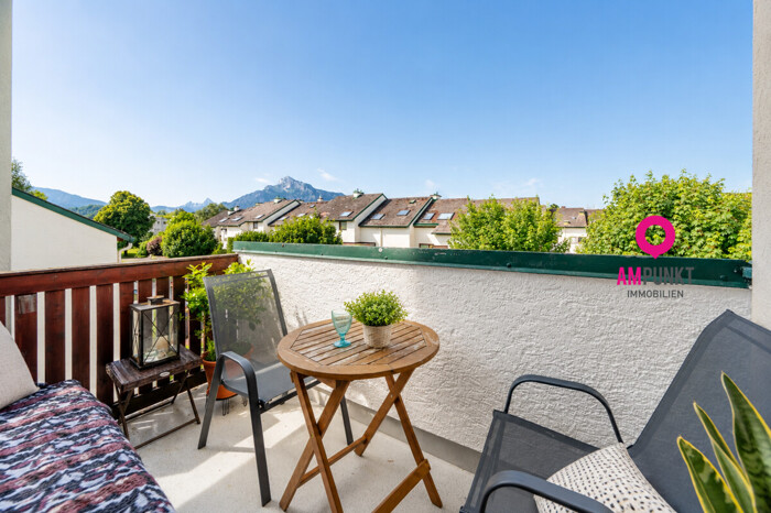 89 m² in AIGEN mit Grünblick, zwei Balkonen und Blick auf Untersberg & Gaisberg - Bild