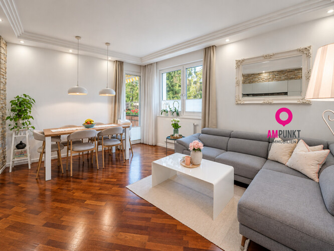 Renovierte 3-Zimmer-Wohnung mit Westloggia und Garage in Herrnau - Bild