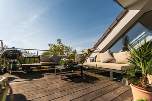 Großzügige Dachterrasse