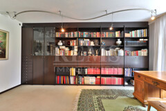 Wohnzimmer mit Bibliothek