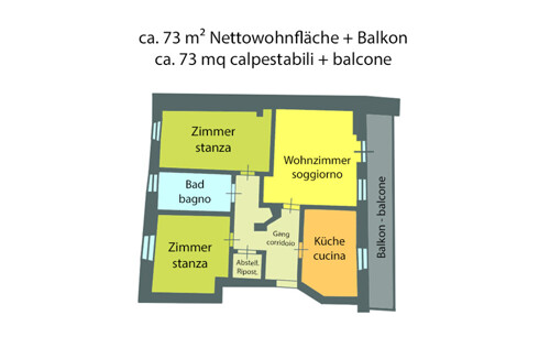 Plan Wohnung - piantina app.