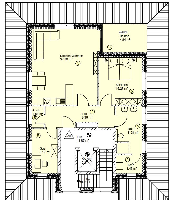 Grundriss Wohnung Nr. 5
