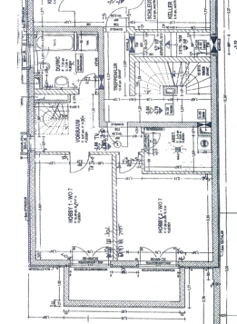 Grundriss Souterrain (Lichthof, Raumhöhe 2,40 m)