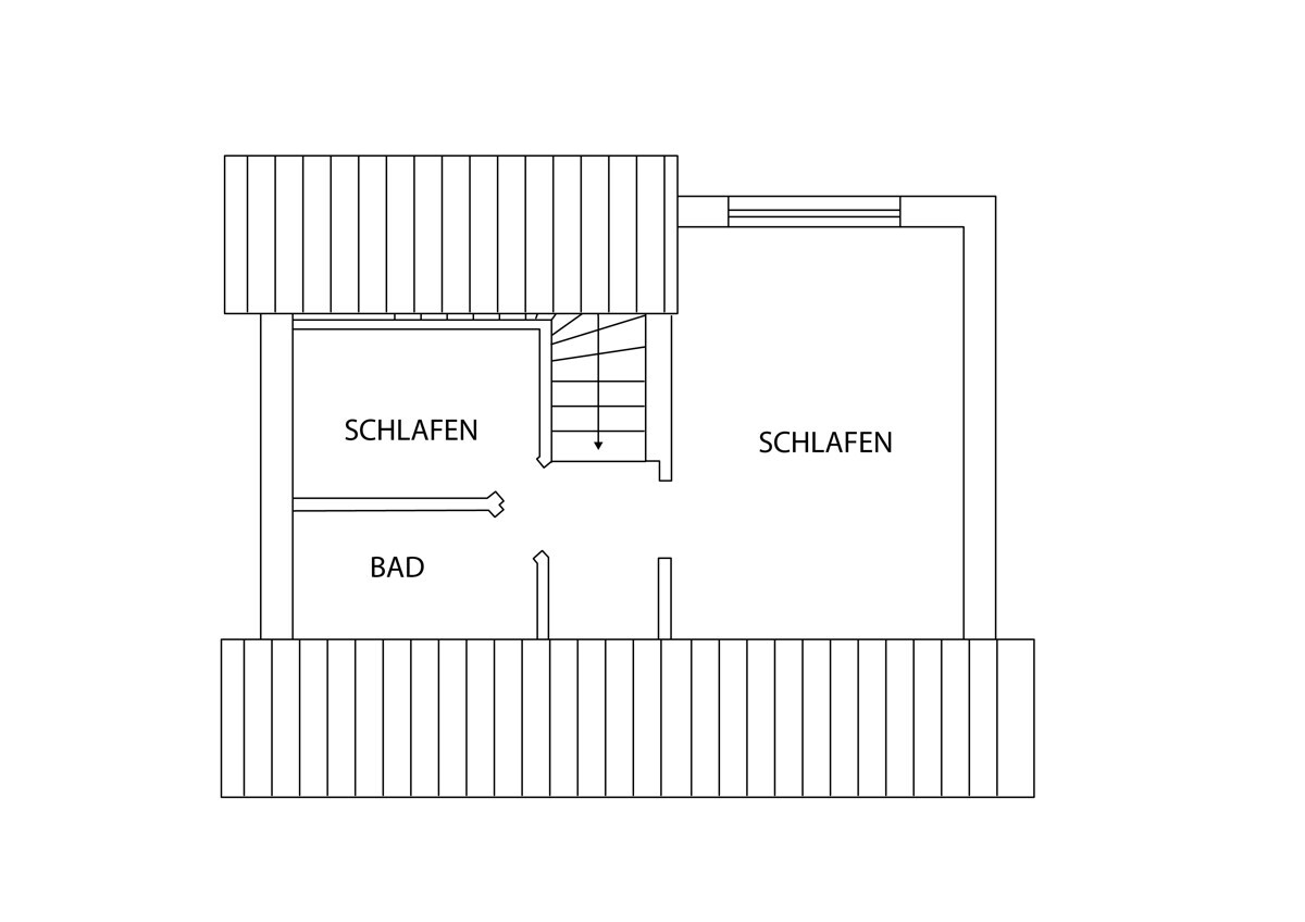 Ferienhaus Obergeschoss