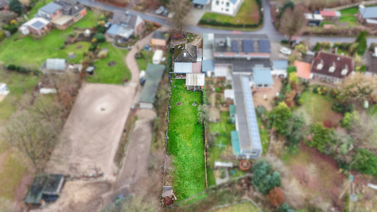 Vogelperspective Gartenansicht