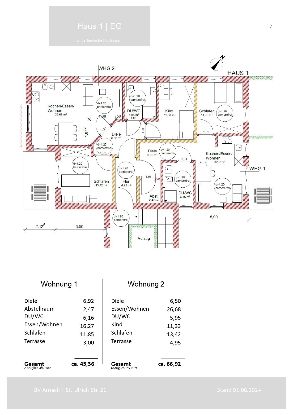 Grundriss - Whg 1 & 2