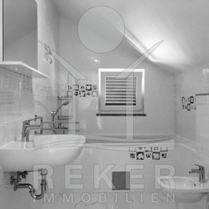 Eines der insgesamt acht Badezimmer der Luxus-Villa auf de rInsel Pag.