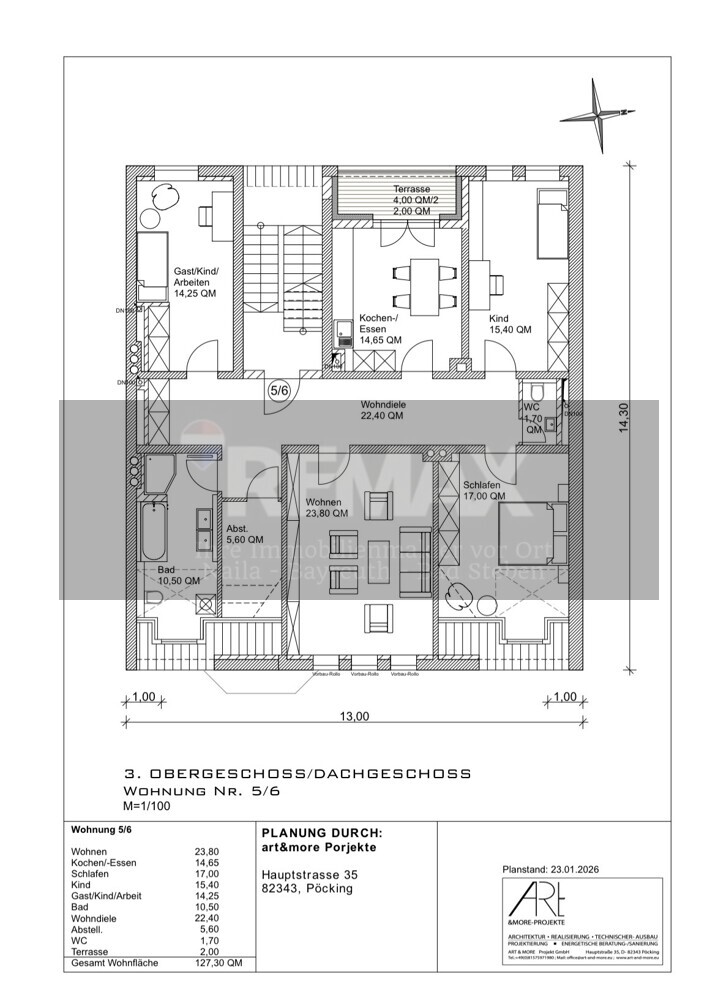 Grundriss Wohnung DG