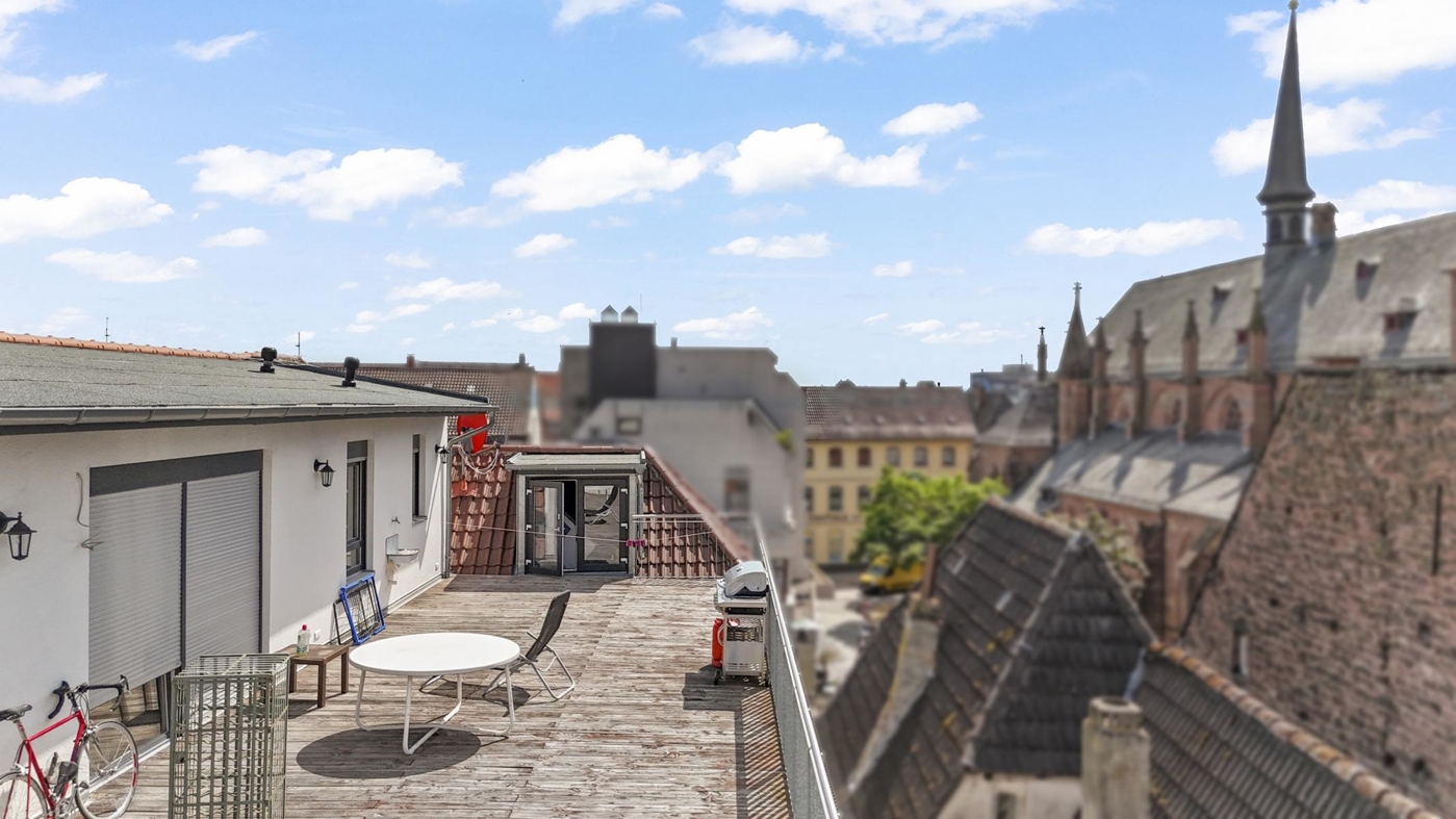 Drohnenaufnahme Terrasse