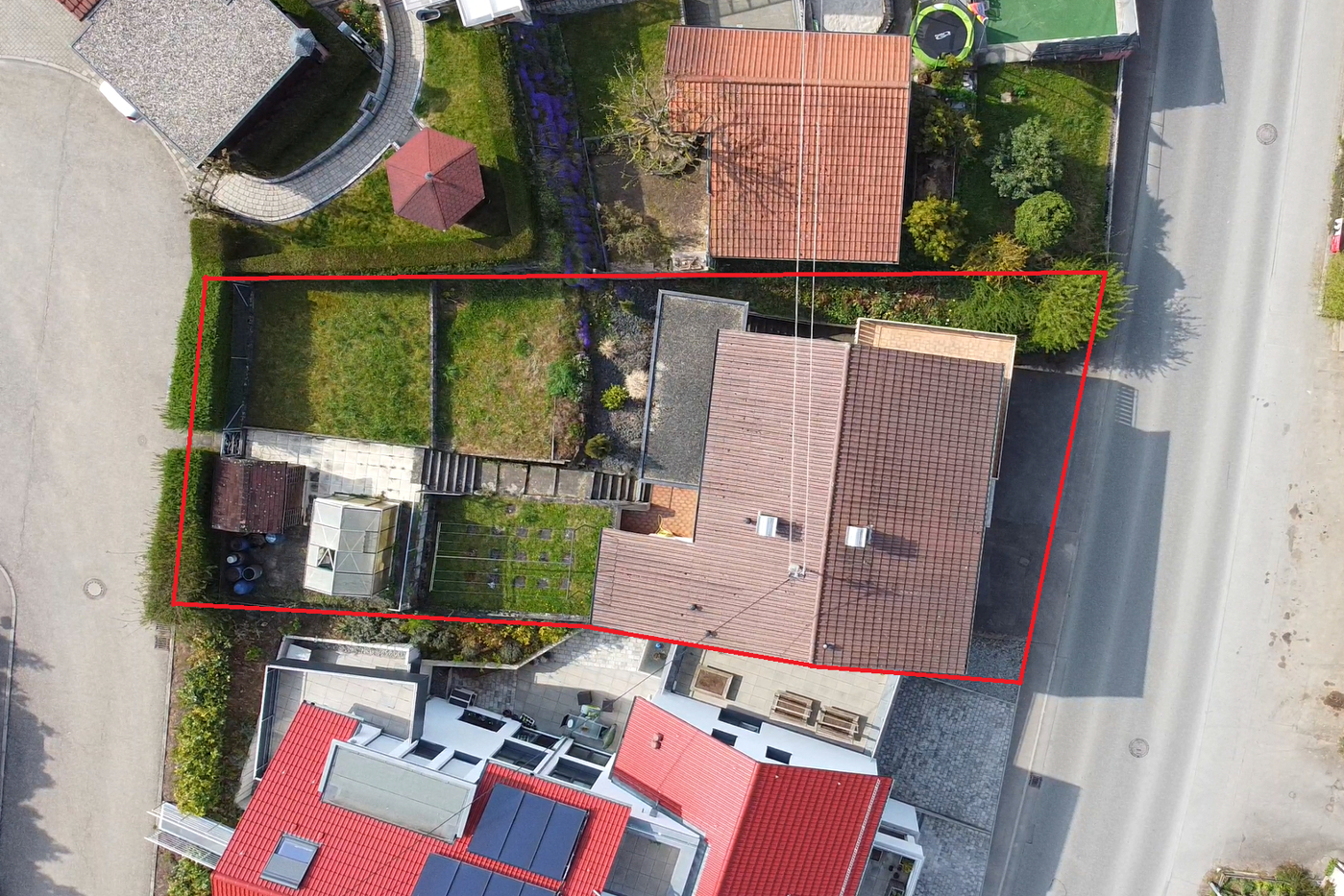 Grundstück von oben 