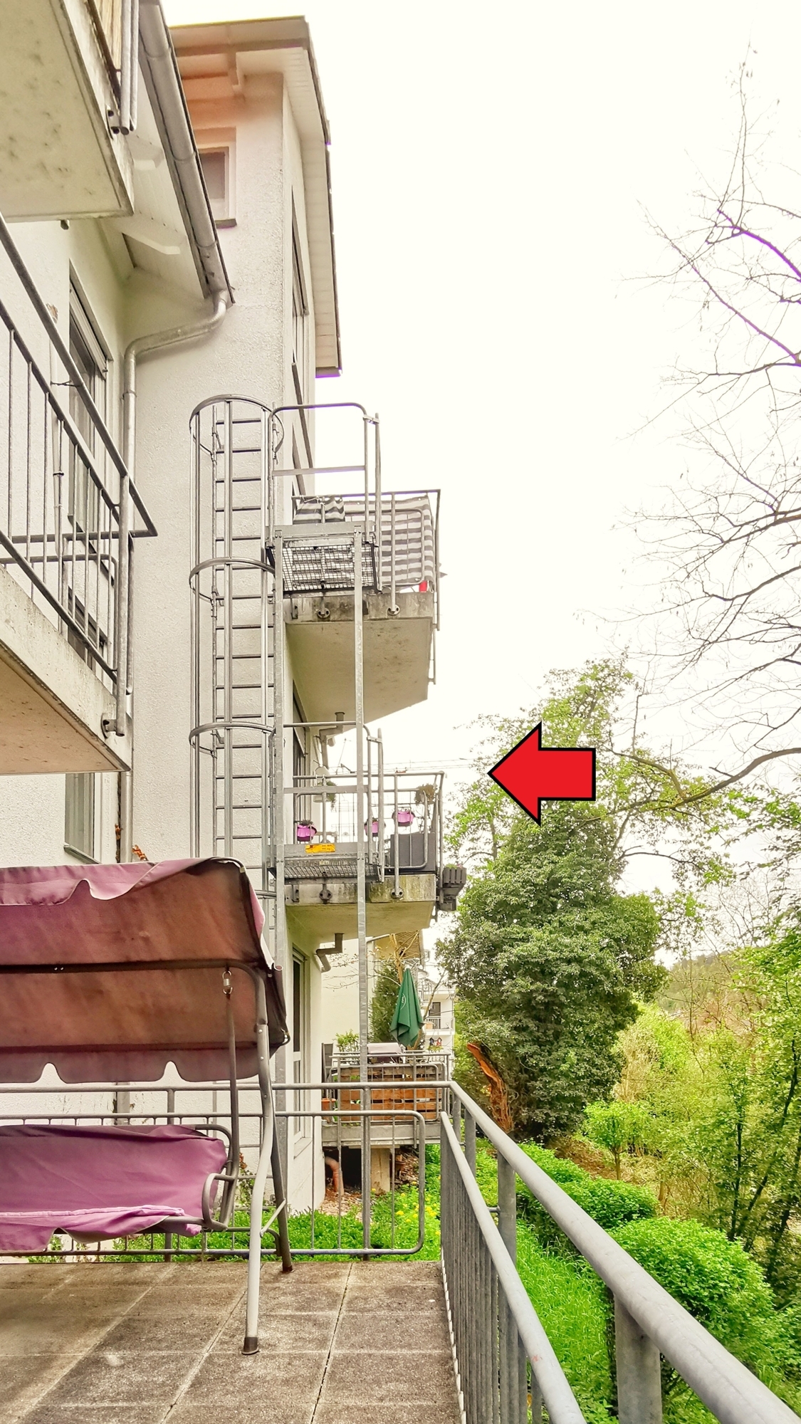 Außenansicht Westseite Pfeil