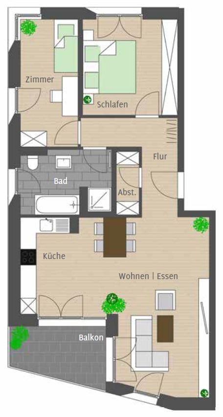 Grundriss Whg. 18