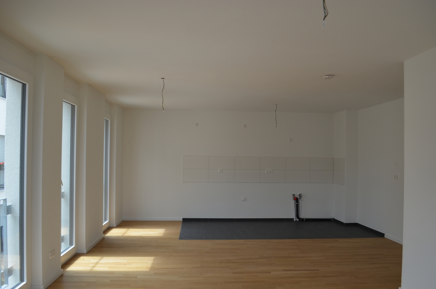 Wohn-Esszimmer mit offener Küche