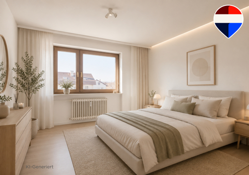 KI - Digitales Renovierungsbeispiel Schlafzimmer
