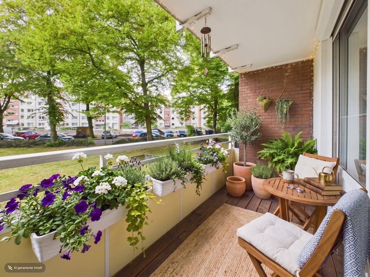 KI generierter Balkon